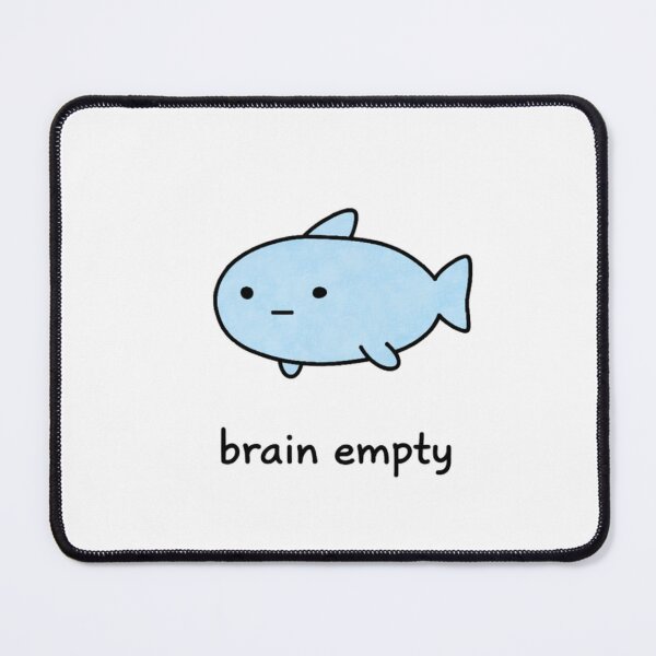 Item preview, Brain Empty Fish T-Shirt Design – Minimal Burnout Mood Stickers designed and sold by Przemsi40.