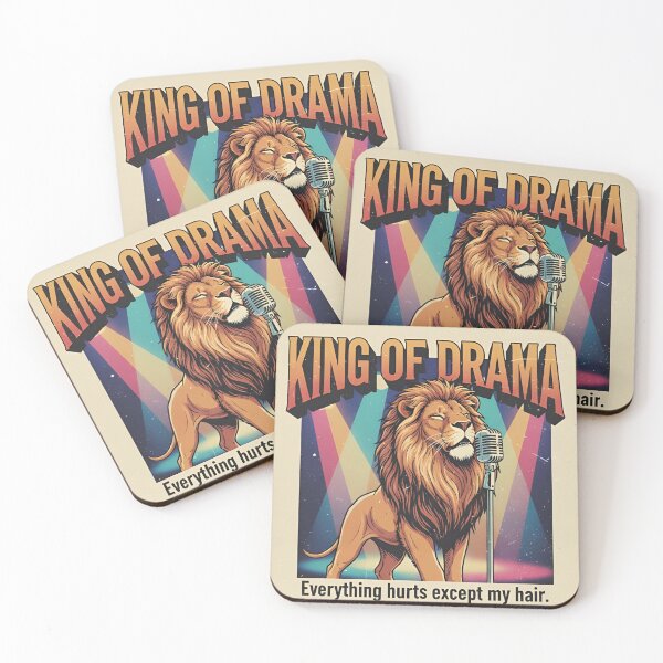 Item preview, King of Drama Lion – Funny Burnout 90s Vintage Bootleg Graphic designed and sold by FakeJoo.