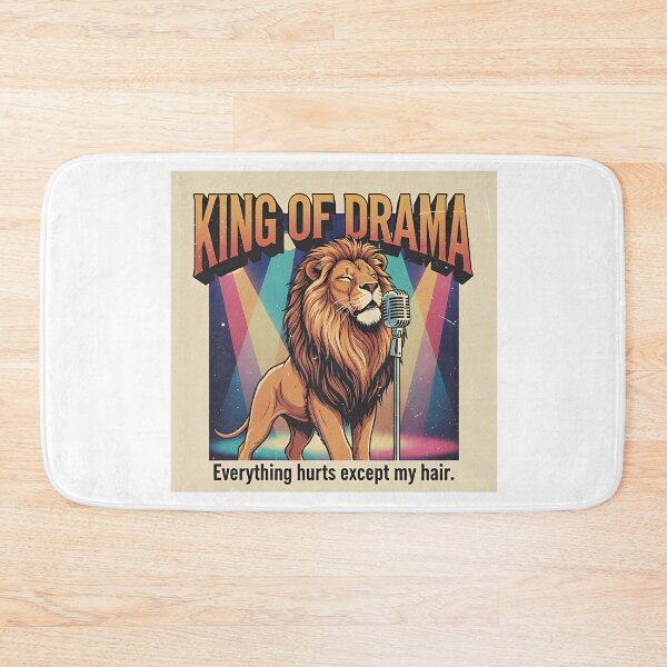 Item preview, King of Drama Lion – Funny Burnout 90s Vintage Bootleg Graphic designed and sold by FakeJoo.