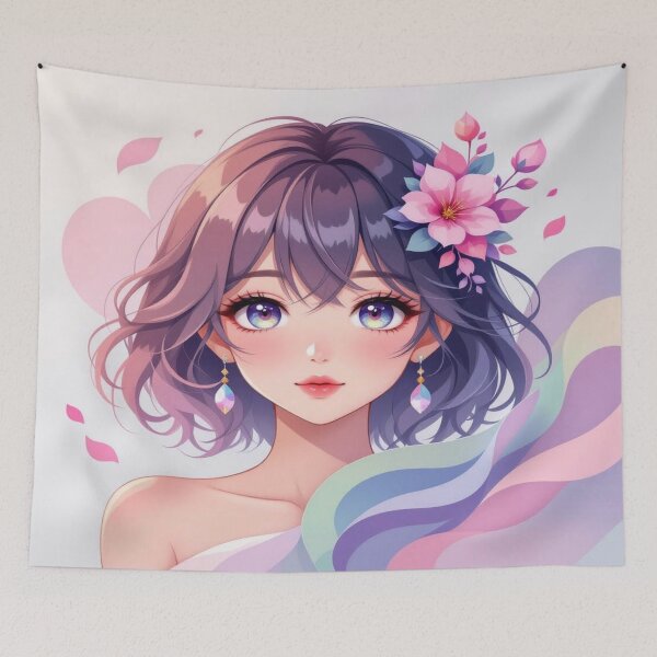 Item preview, Anime Elegance – Soft Eyes & Pastel Dreams in poetic Flow designed and sold by FotoworldEdel.