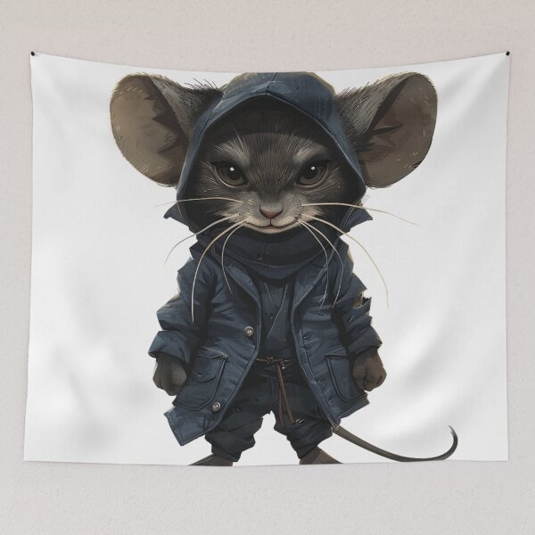 Item preview, Cute Hooded Mouse Character Illustration | Fantasy Animal Art designed and sold by JunsH.