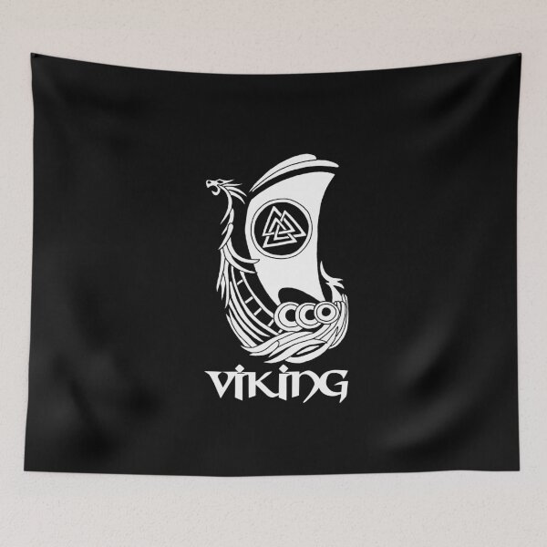 Item preview, Symbol of a Viking longship (white) designed and sold by Lagueny.