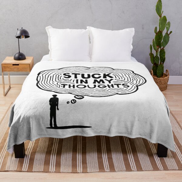 Item preview, Stuck In My Thoughts Overthinking Mind Illustration designed and sold by Katzpy.