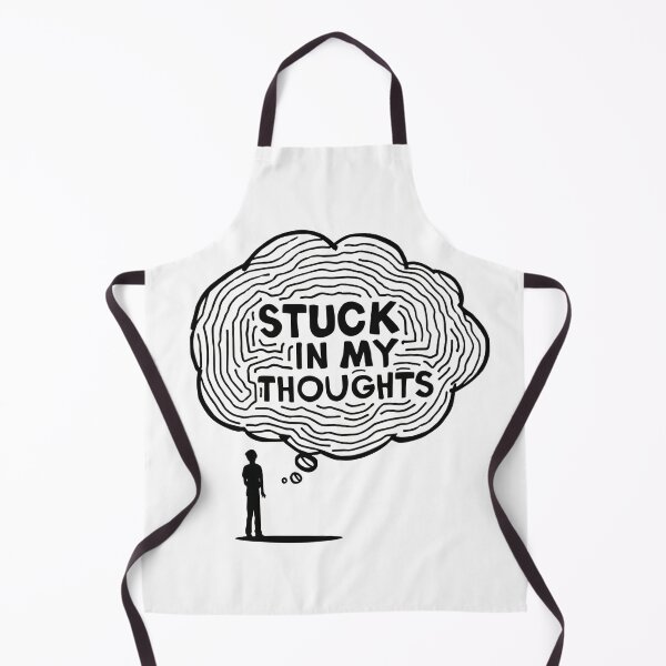 Item preview, Stuck In My Thoughts Overthinking Mind Illustration designed and sold by Katzpy.