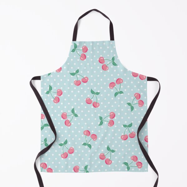 Item preview, Pink Cherries on Pastel Blue Background on Light Blue Polka Dots designed and sold by Goolsby-Designs.