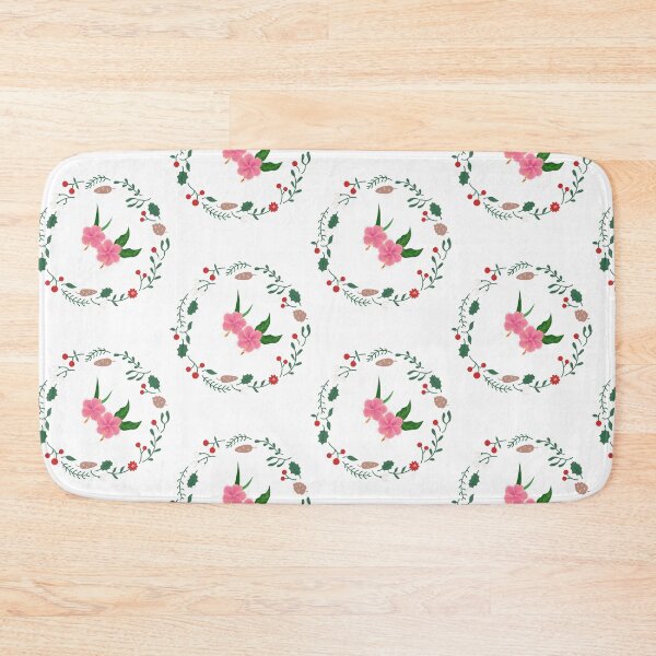 Item preview, Pink Hibiscus Winter Floral Circle designed and sold by SDFsignature.