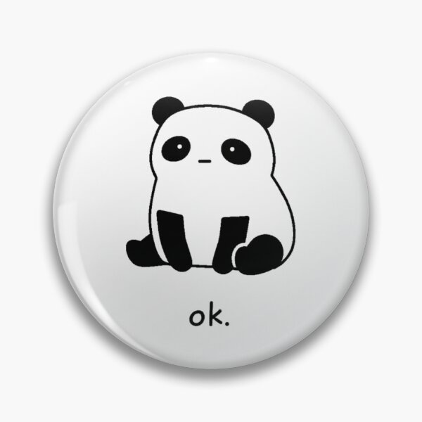 Item preview, Ok Panda T-Shirt Design – Minimal Acceptance Mood Stickers designed and sold by Przemsi40.