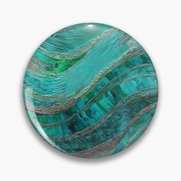 Item preview, Transformative Teal Pattern Collection – 2026 Color Trend, Modern Concentric Art Nouveau Circles designed and sold by Ewa Miller.