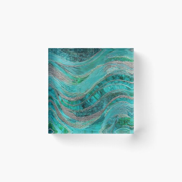 Item preview, Transformative Teal Pattern Collection – 2026 Color Trend, Modern Concentric Art Nouveau Circles designed and sold by Ewa Miller.