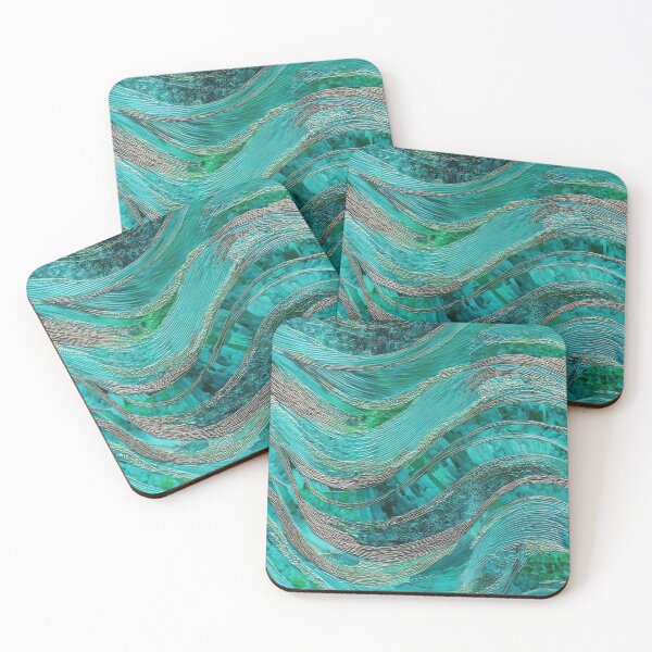 Item preview, Transformative Teal Pattern Collection – 2026 Color Trend, Modern Concentric Art Nouveau Circles designed and sold by Ewa Miller.