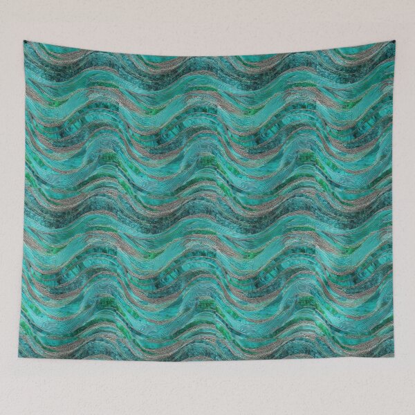 Item preview, Transformative Teal Pattern Collection – 2026 Color Trend, Modern Concentric Art Nouveau Circles designed and sold by Ewa Miller.