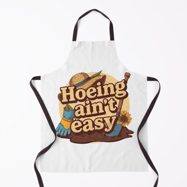Item preview, Gardening Humor Hoeing Ain’t Easy Illustration designed and sold by DreamArtmaStudio.