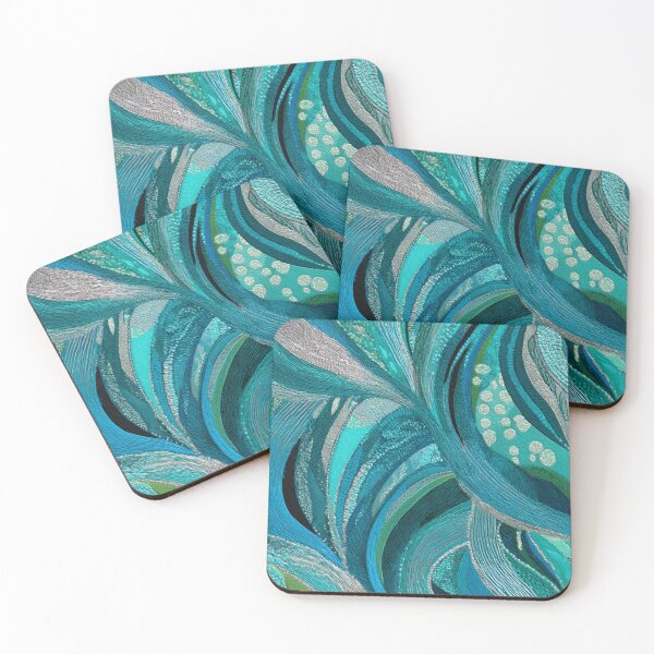 Item preview, Transformative Teal Pattern Collection – 2026 Color Trend, Modern Concentric Art Nouveau Circles designed and sold by Ewa Miller.
