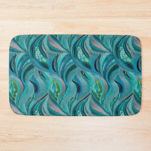 Item preview, Transformative Teal Pattern Collection – 2026 Color Trend, Modern Concentric Art Nouveau Circles designed and sold by Ewa Miller.