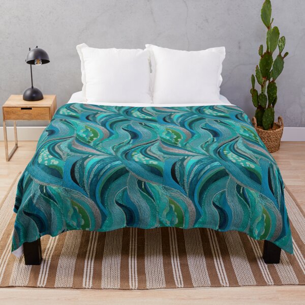 Item preview, Transformative Teal Pattern Collection – 2026 Color Trend, Modern Concentric Art Nouveau Circles designed and sold by Ewa Miller.
