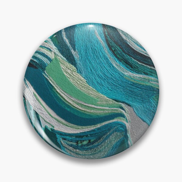 Item preview, Transformative Teal Pattern Collection – 2026 Color Trend, Modern Concentric Art Nouveau Circles designed and sold by Ewa Miller.