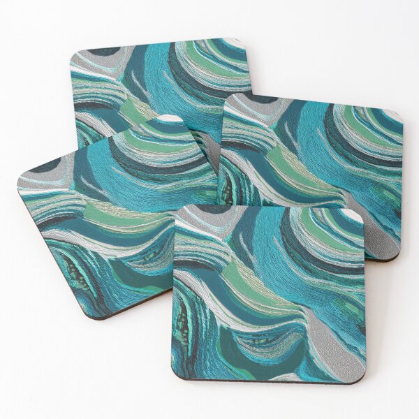 Item preview, Transformative Teal Pattern Collection – 2026 Color Trend, Modern Concentric Art Nouveau Circles designed and sold by Ewa Miller.
