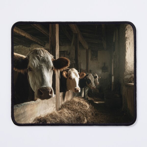 Item preview, Portrait of cows in an old barn designed and sold by Rogervdb.