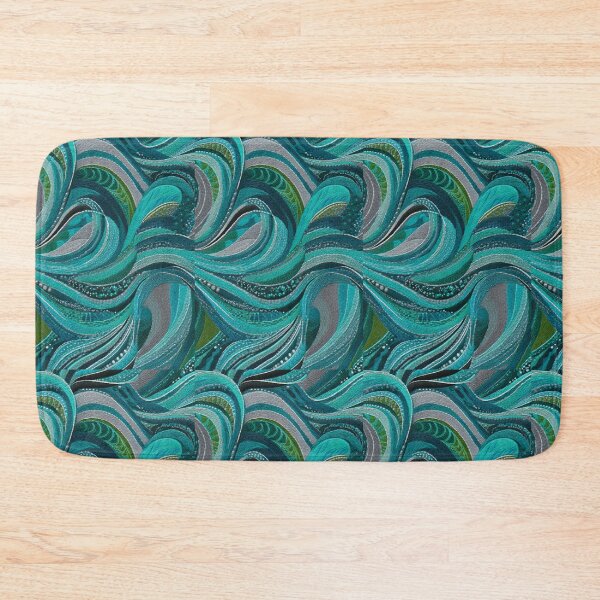 Item preview, Transformative Teal Pattern Collection – 2026 Color Trend, Modern Concentric Art Nouveau Circles designed and sold by Ewa Miller.