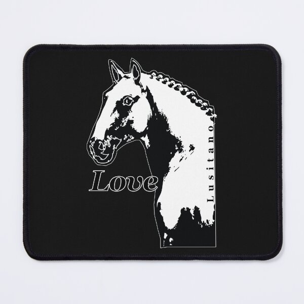 Item preview, Baroque White Noble Lusitano Horses Head Logo with the Word Love designed and sold by DappleDesign.