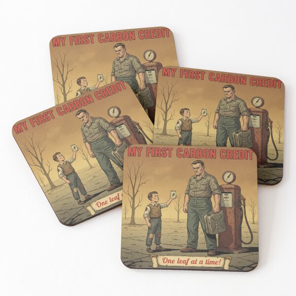 Item preview, My First Carbon Credit | Funny Vintage Propaganda Art designed and sold by Vantage Print Co..