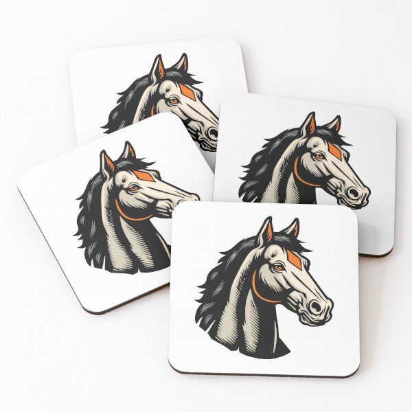 Item preview, Crimson Crest: Graphic Horse in Bold Form designed and sold by ForeverPrintsOK.
