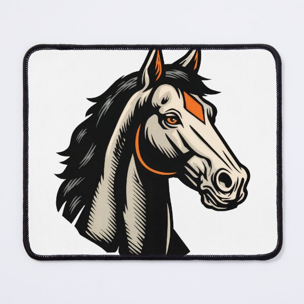 Item preview, Crimson Crest: Graphic Horse in Bold Form designed and sold by ForeverPrintsOK.