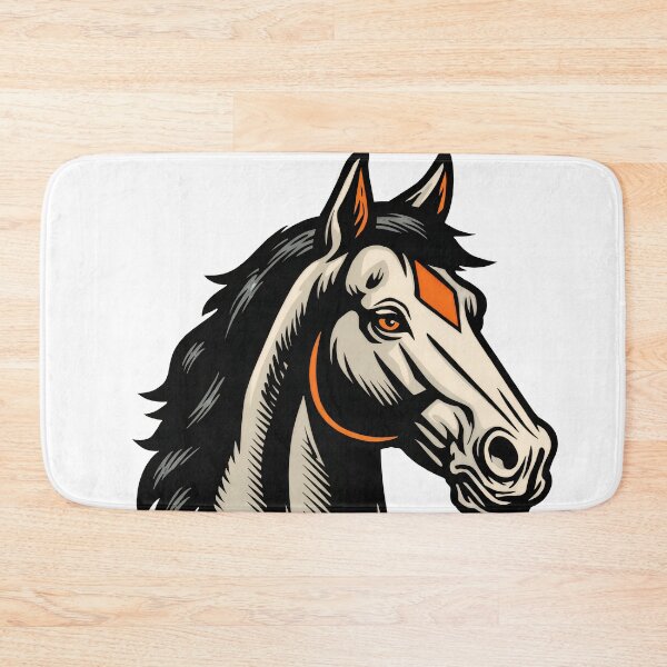Item preview, Crimson Crest: Graphic Horse in Bold Form designed and sold by ForeverPrintsOK.