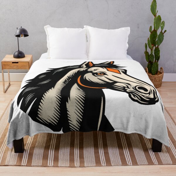 Item preview, Crimson Crest: Graphic Horse in Bold Form designed and sold by ForeverPrintsOK.