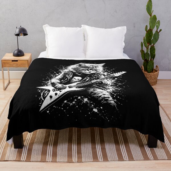 Item preview, Rock Cat Electric Guitarist Punk Music Funny Kitten Lover designed and sold by w1ckerman.