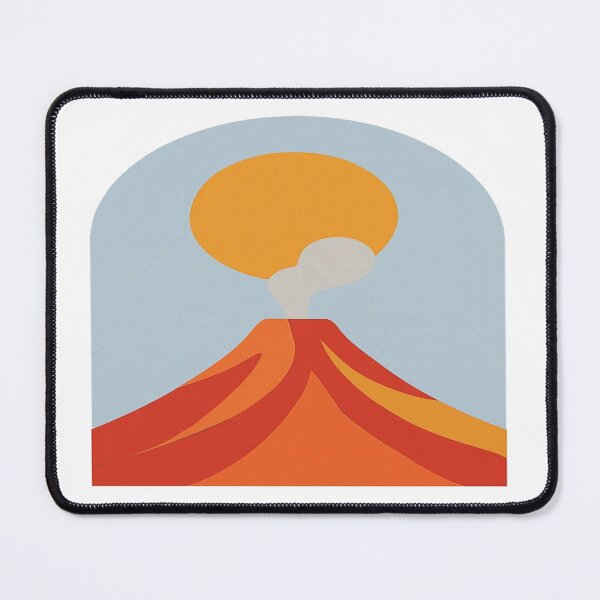 Item preview, Minimal Volcano Landscape Art | Modern Abstract Nature Illustration designed and sold by Globalcitytees.