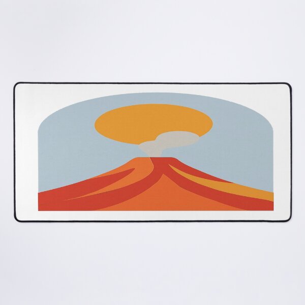 Item preview, Minimal Volcano Landscape Art | Modern Abstract Nature Illustration designed and sold by Globalcitytees.