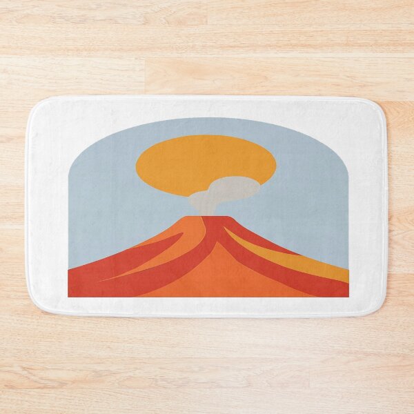 Item preview, Minimal Volcano Landscape Art | Modern Abstract Nature Illustration designed and sold by Globalcitytees.
