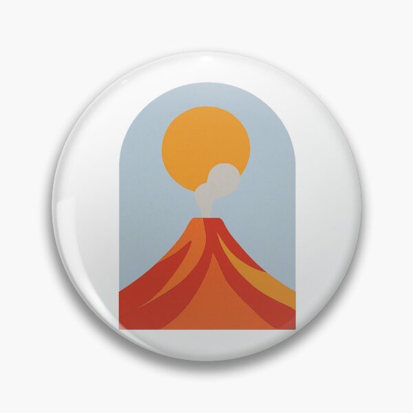 Item preview, Minimal Volcano Landscape Art | Modern Abstract Nature Illustration designed and sold by Globalcitytees.