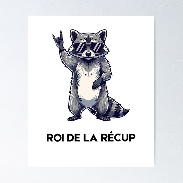 Item preview, Cool Raccoon - King of Recycling - Funny Trash Panda Design designed and sold by Instants Design.