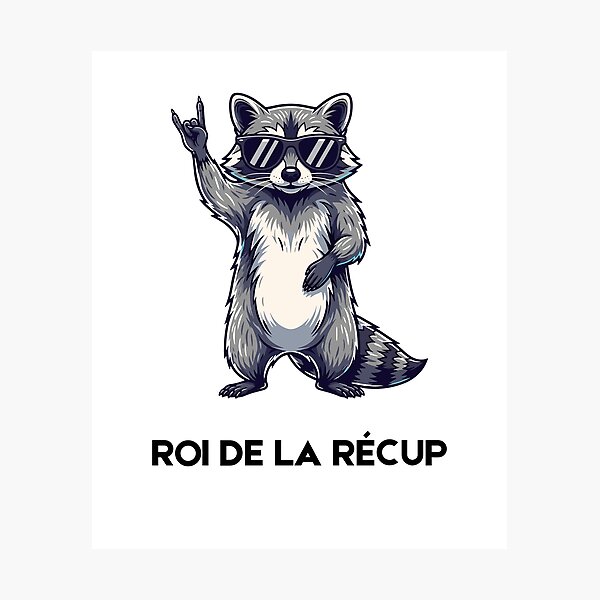 Item preview, Cool Raccoon - King of Recycling - Funny Trash Panda Design designed and sold by Instants Design.
