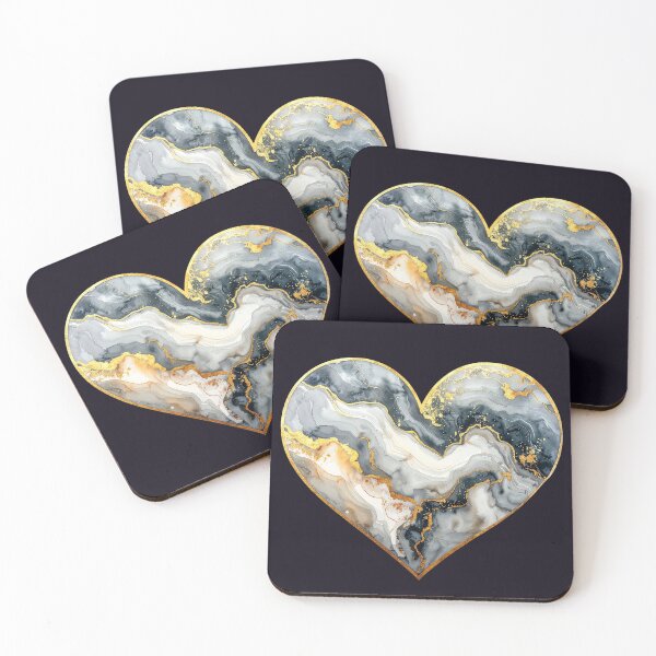 Item preview, Golden veins of the heart, grey cream designed and sold by LiskoDesign.