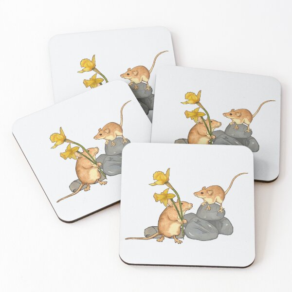 Item preview, Mice With Daffodils, Flowers, Love, Romance designed and sold by JoyfulWhimsy.
