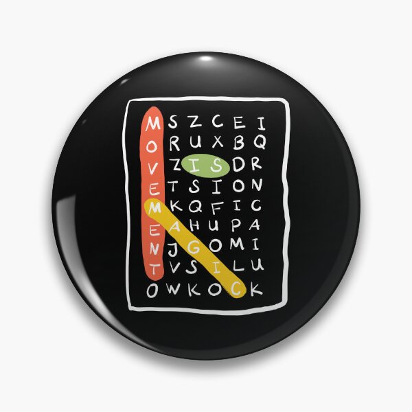 Item preview, Movement Magic Crosswords Puzzle black designed and sold by Feldymerch.