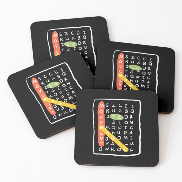 Item preview, Movement Magic Crosswords Puzzle black designed and sold by Feldymerch.