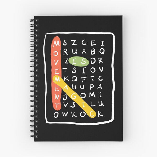 Item preview, Movement Magic Crosswords Puzzle black designed and sold by Feldymerch.