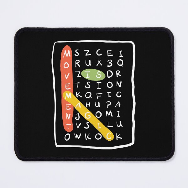 Item preview, Movement Magic Crosswords Puzzle black designed and sold by Feldymerch.