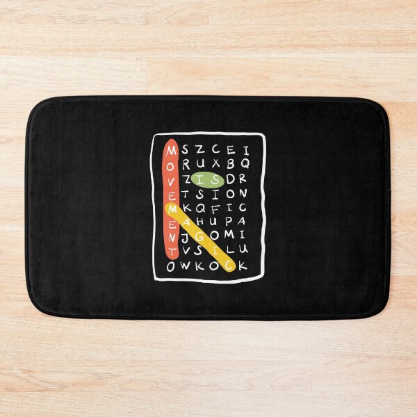 Item preview, Movement Magic Crosswords Puzzle black designed and sold by Feldymerch.