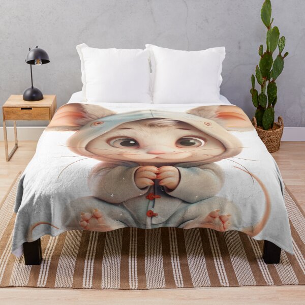 Item preview, Cute Baby Mouse in Hoodie – Adorable Fantasy Animal Illustration designed and sold by JunsH.