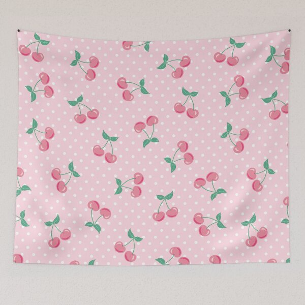 Item preview, Pink Cherry with Pastel Pink with Polka Dots designed and sold by Goolsby-Designs.