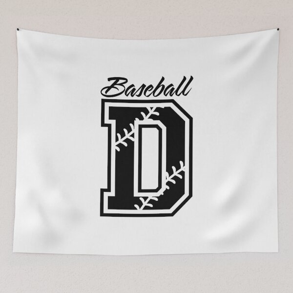 Item preview, Letter D Baseball Stitch Monogram – Varsity Sports designed and sold by WM Fashion.