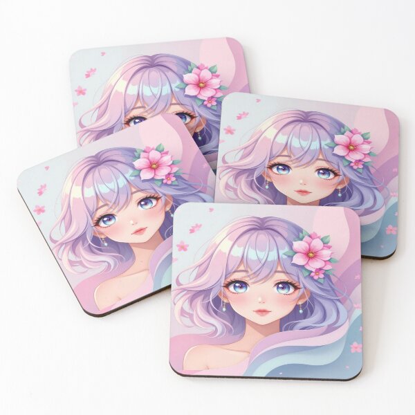 Item preview,  Anime Elegance – Soft Eyes & Pastel Dreams in poetic Flow designed and sold by FotoworldEdel.
