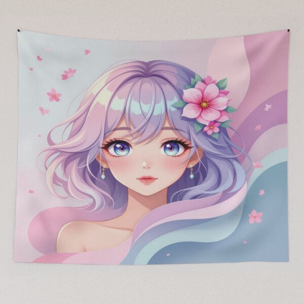 Item preview,  Anime Elegance – Soft Eyes & Pastel Dreams in poetic Flow designed and sold by FotoworldEdel.