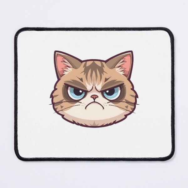 Item preview, Grumpy Cartoon Cat designed and sold by Kavya Art.