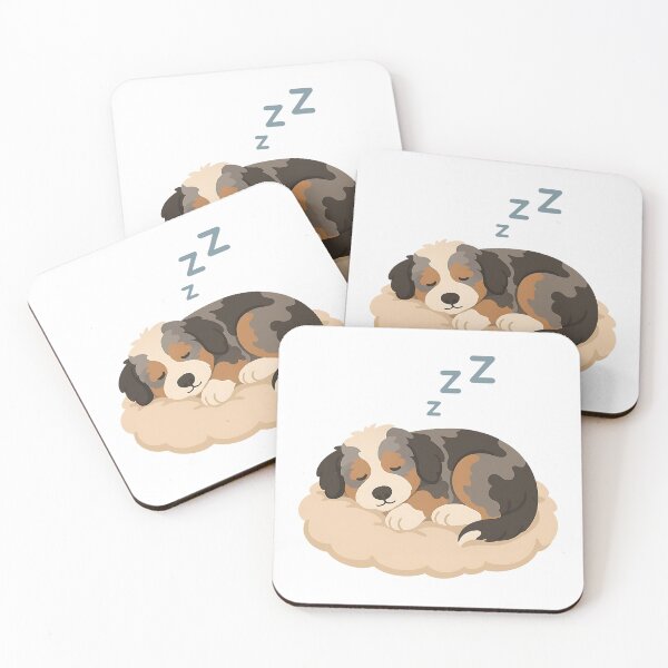 Item preview, Nap Time Cute Aussie Doodle Puppy Sleeping ZZZ - Cozy Dog designed and sold by Balasan.